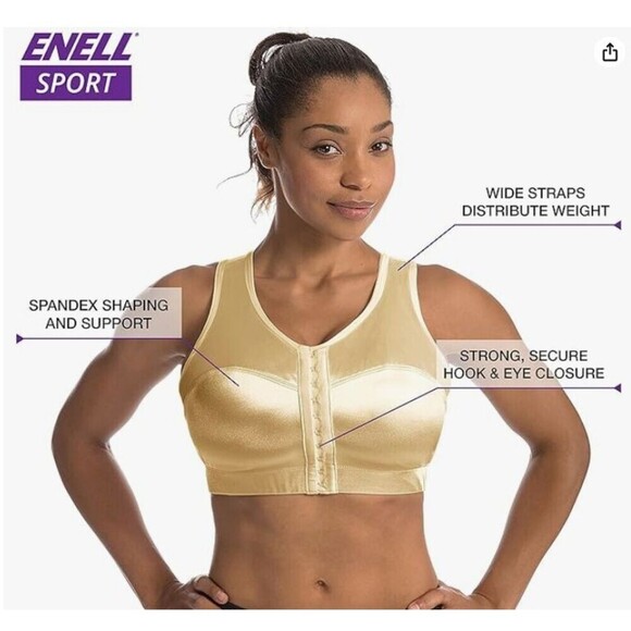 Enell Gold Sports Bra Size 3 - Picture 2 of 12